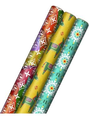 Hallmark Holiday Kwanzaa Three Kings Day Wrapping Paper 3 Rolls 120 sq ft